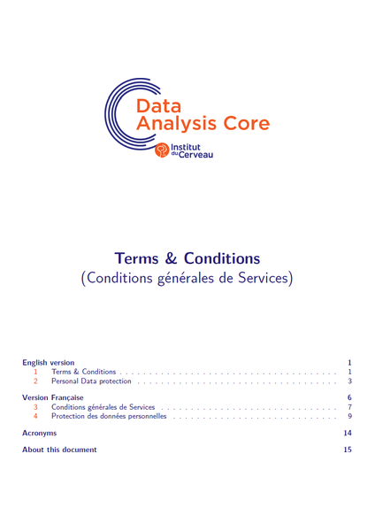 Cover of the DAC Terms and Conditions